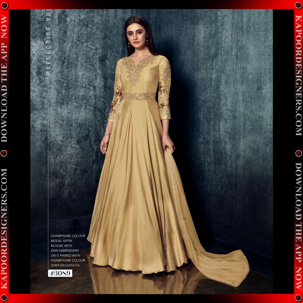 Golden colour one sales piece dress